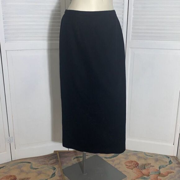 Vintage Sag Harbor Black Wool Long Skirt Size 16 - Picture 1 of 9